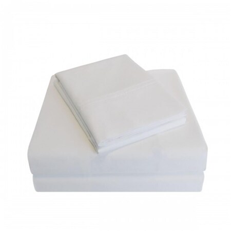 Luxor Treasures 300 King Sheet Set- Percale Solid Patterned - White P300KGSH SLWH